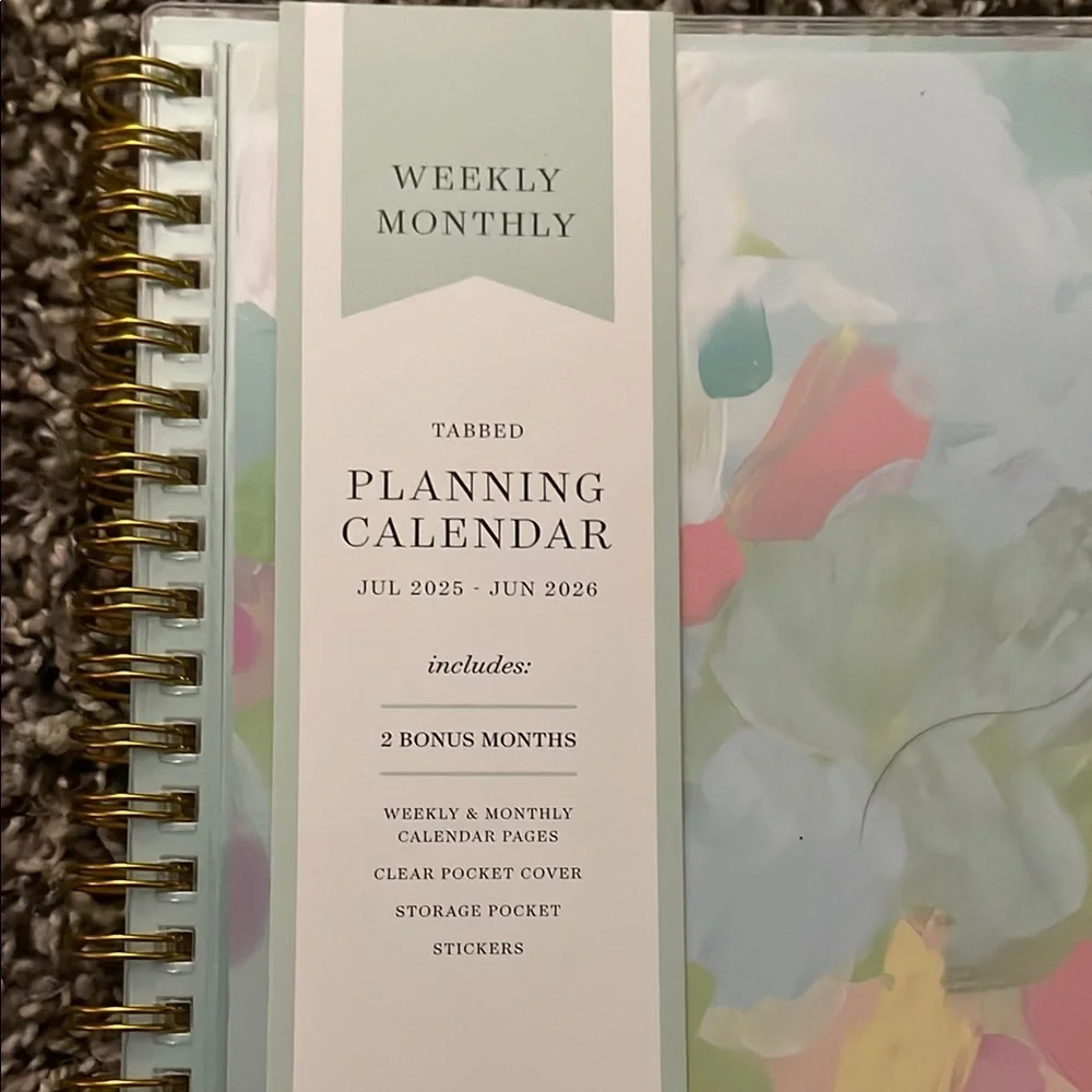 Blue Sky Day Designer Planner - Colorful Abstract Design